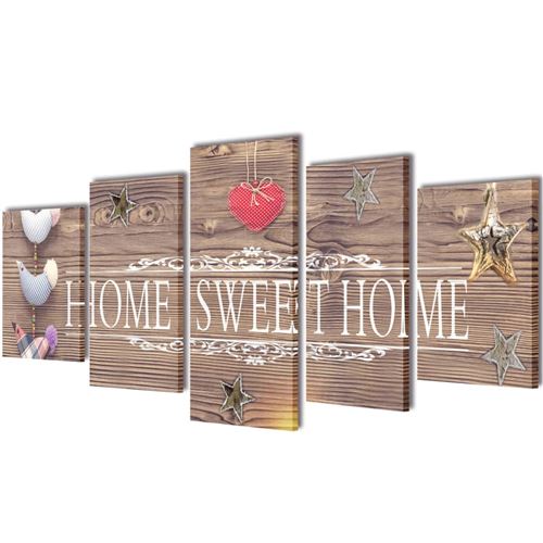 Canvasdoeken home sweet home 100 x 50 cm