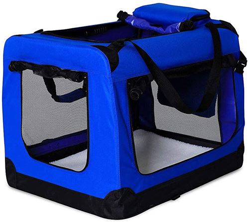 Meilleurs prix pour dibea TB10035 Chien Pliable Transport Voiture Box Sacoche pour Petit Animal Bleu
