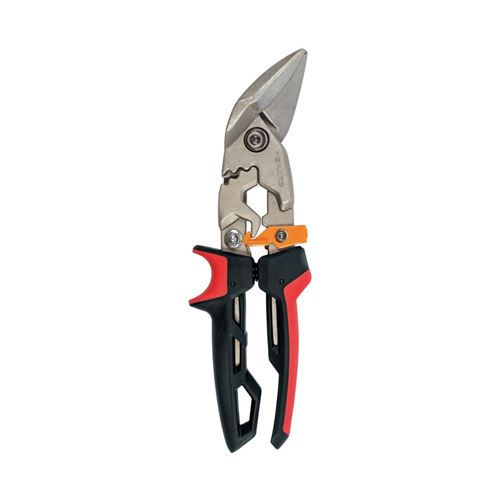 Fiskars Cisaille Aviateur,Coupe à Gauche Lame Offset,Jusqu'à 40% de puissance en plus,Long. 25,2 cm,Acier/Plastique traité,Noir/Vert/Orange, PowerGear, 1027211