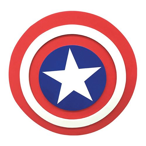 bouclier mousse captain america avengers 30cm - Coloris : JauneI-34868