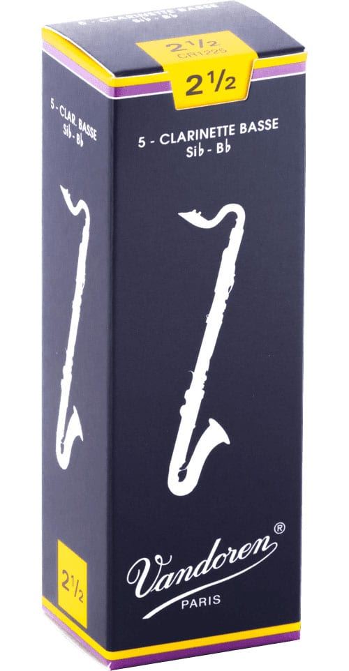 Anches de clarinette basse vandoren traditionnelles 2.5 - cr1225