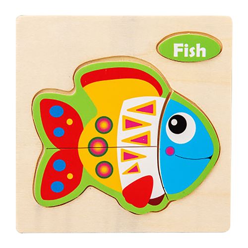 Puzzle en bois La vie marine pour enfants 11_ Multicolore