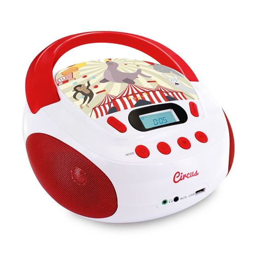 METRONIC Lecteur CD enfant avec ports USB/SD, FM Circus - 477145