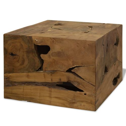 Table basse Vidaxl Table basse 50 x 50 x 35 cm teck vritable marron