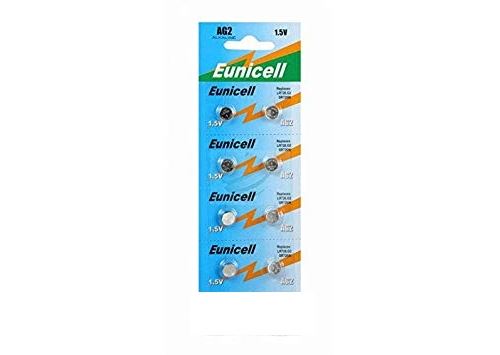 EUNICELL - Lot de 8 PILES AG2 D396 SR59W LR726 RW411 1.5V Alcaline