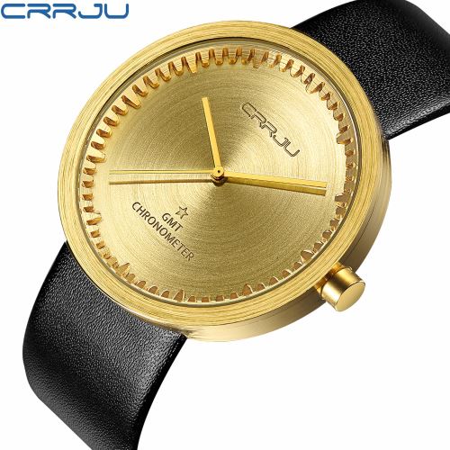 OHP Curren Montre-bracelet hommes - montre quartz en acier inoxydable - d'or .