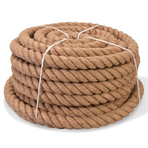 vidaXL Corde 100% Jute 14 mm 100 m Maison Jardin Agriculture Expédition