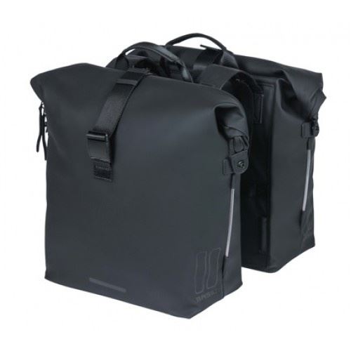 Basil sac à vélo double SoHo Nordlicht 41 litres de polyester noir