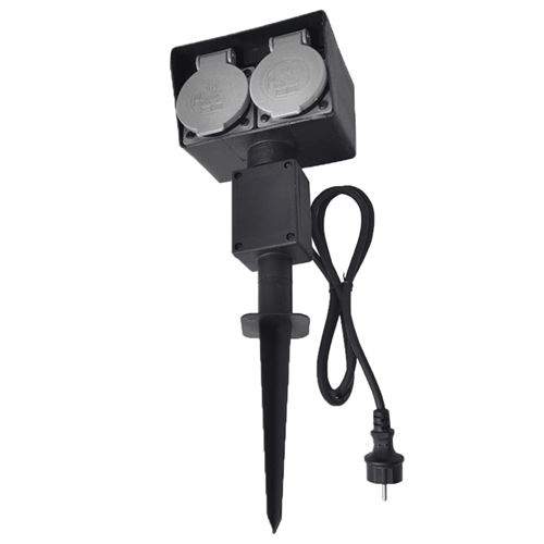 50 Hz 1x A//w boutons Jardin-prises pilier en aluminium 3x schutzkonaktsteckdose 230 V