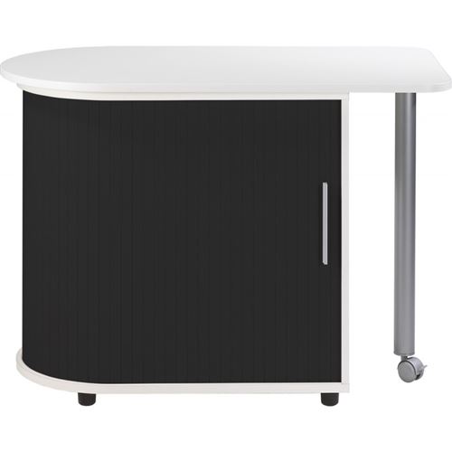 Bureau informatique blanc pivotant - coloris: noir COOL100BLN