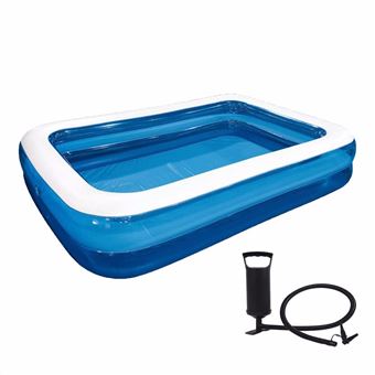 10 sur piscine gonflable pour maison avec pompe a air 200x150x50cm bleu piscine achat prix fnac