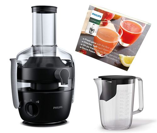 Philips hr1919/70 Centrifugeuse, fiberboost, Quick Clean Technologie, fonction de pré-nettoyage Noir 1000 W
