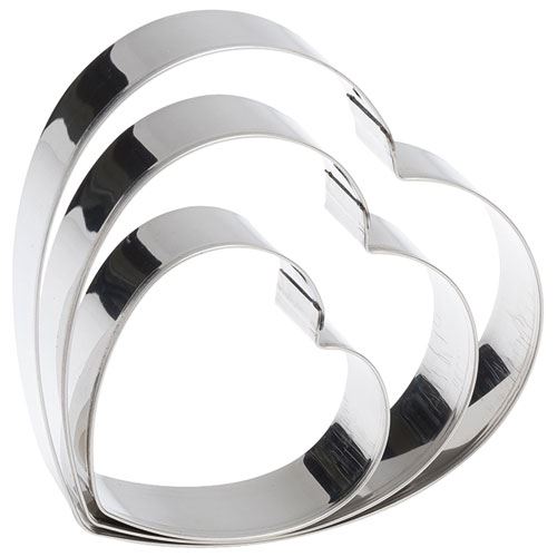 Decoupoir x5 coeur inox 18 0 malis patisse 02013
