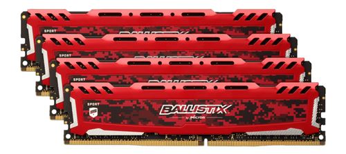 crucial crucial ballistix sport lt series rot, ddr4-3000, cl15 - 64 gb q noir