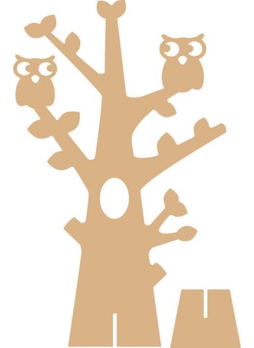 Arbre à bijoux hibou à monter et décorer mdf - graine créative