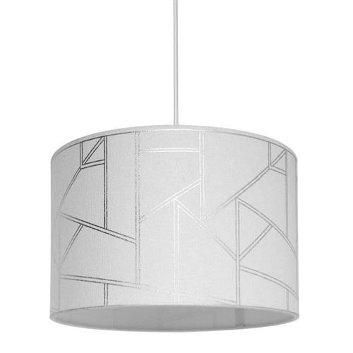 Lustre - suspension harold motif irisé diametre 30 cm hauteur 20 cm e27 40w blanc seynave 0140722