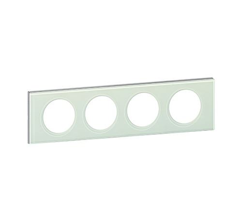 Plaque Céliane - Verre kaolin - Quadruple horizontale / verticale 71mm