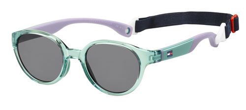 Tommy Hilfiger lunettes de soleil pour enfants avec élastique TH1424/S Y88/BN junior turquoise/lilas