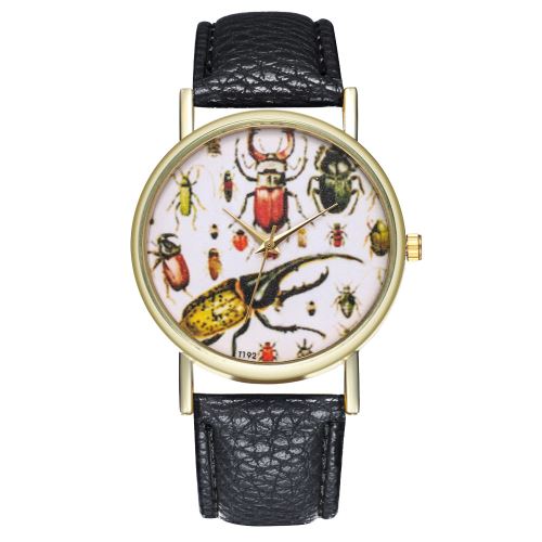 collection de coléoptères authentique impression montre insecte montre dames montre pour hommes T192-Anoir