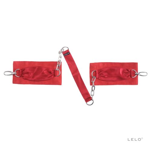 LELO SUTRA Menottes à Chainettes 100% Pure Soie, Red
