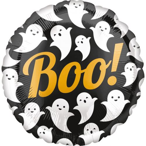 Ballon Mylar Rond Boo Fantôme - Halloween