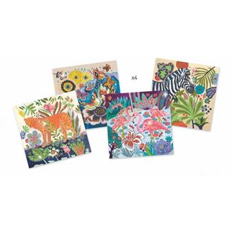 Kit créatif Djeco Tableaux à pailleter Tropico