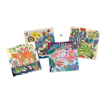 Kit créatif Djeco Tableaux à pailleter Tropico