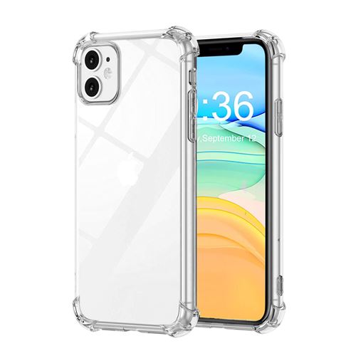 Coque Apple iPhone 11 Anti-Chocs avec Bords Renforcés en silicone Transparente