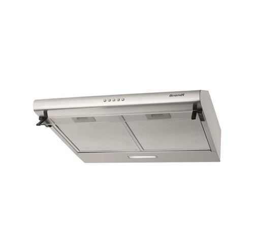 Brandt BHC9602X - Hotte - standard - largeur : 60 cm - profondeur : 50 cm - evacuation & recyclage - acier inoxydable
