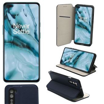 Oneplus Nord 5g Etui Protection Portefeuille Bleu A Rabat Avec Porte Cartes Housse One Plus Nord 5g Folio Bleue Navy Coque Silicone Antichoc Smartphone Accessoires Pochette Case Coque Et