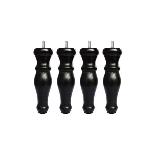 Jeu De Pieds Galaxie Ronds O 6 H 19 Cm Noir - Lot De 4