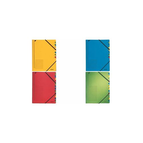 LEITZ  Classeur Trieur, A4, Carton, 7 Compartiments, Bleu