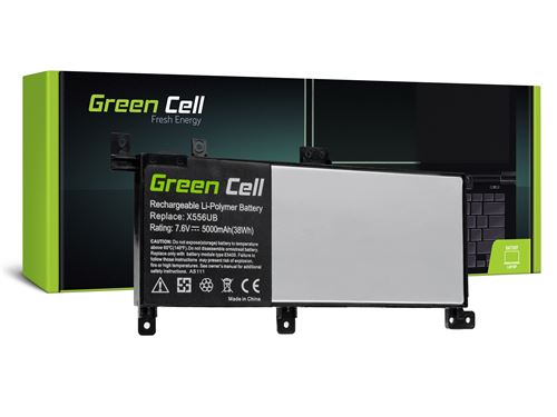 Batterie pour Ordinateur Green Cell C21N1509 Asus X556U X556UA X556UB X556UF X556UJ X556UQ X556UR X556UV