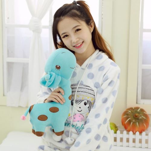 Peluche douce cerf sika 18 cm bleu