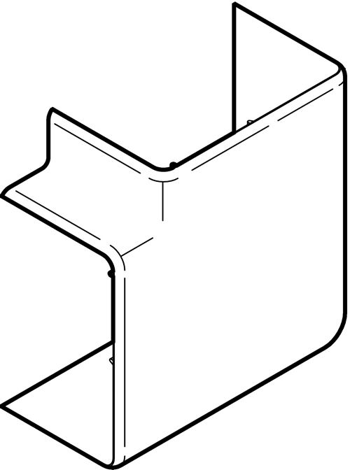 Angle plat CLIDI 90X55mm - REHAU - 6132870