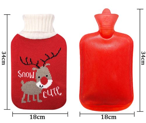 PVC sac chauffe-eau de Noël 1000ml rouge