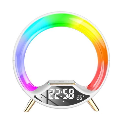 Yonis Enceinte pc Bluetooth lumiere ambiante - Blanc