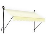 BLUMIE Store banne 200x150 cm avec éclairage led et manivelle - Beige