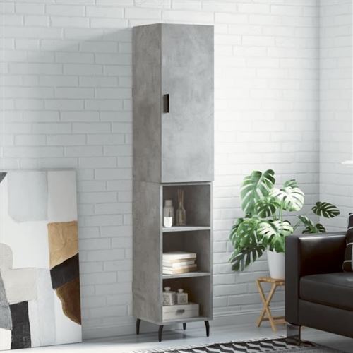 Vidaxl Gris Buffet Haut - 34,5X34x180 Cm - Image 3
