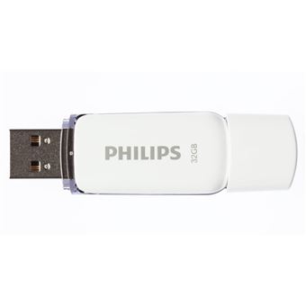 Lot de 3 clés USB Philips FM32FD70E/00 Edition Snow 2.0 32 Go Blanc et gris