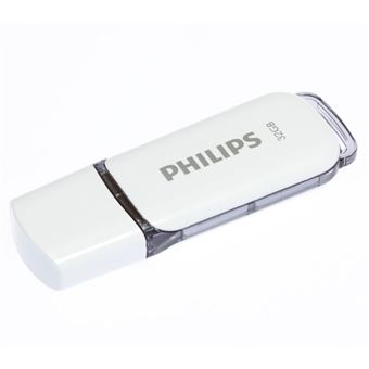 Lot de 3 clés USB Philips FM32FD70E/00 Edition Snow 2.0 32 Go Blanc et gris