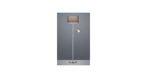 Lampadaire hotel nickel gris avec