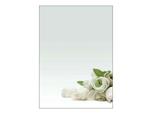 DECAdry white flower - A4 (210 x 297 mm) - 90 g/m² - 20 feuille(s) papier illustré