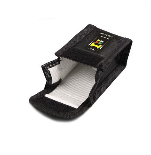 Sac de sécurité pour batteries Lipo, 1 pièce, matériau ignifuge et anti-explosion, dimensions 50 x 45 x 80 mm Idéal pour la batterie DJI Spark RC