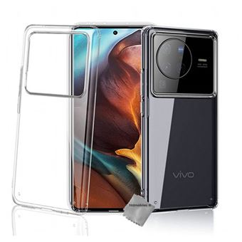 Coque Silicone Fine + Film écran Pour Vivo V23 5G - Noir, Marque Htdmobiles, Neuf Emballé