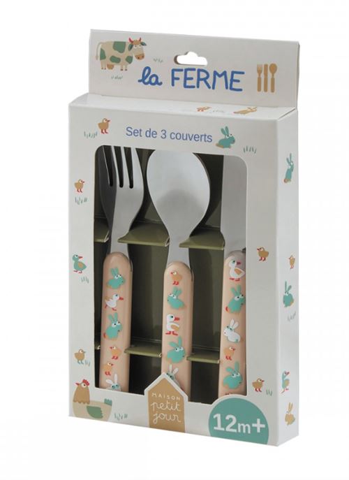 Non Communiqué Beige Set De 3 Couverts - La Ferme