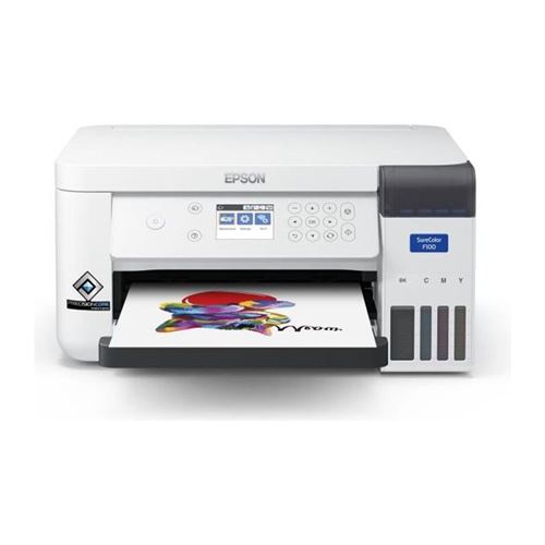 Epson SureColor SC-F100 - Imprimante - couleur - thermique par sublimation - A4 - 600 x 1 200 ppp - capacité : 150 feuilles - USB 2.0, LAN, Wi-Fi