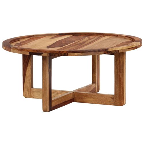 vidaXL Table basse 80x35 cm Bois massif de Sesham
