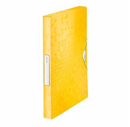 Boîte de classement à élastique polypropylène dos de 3 cm jaune WOW LEITZ - Lot de 5 - Vert