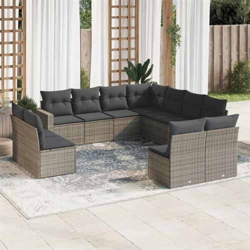 Salon de jardin modulable GENERIQUE 11 personnes 11 pieces 62 x 62 x 69 cm resine tressee